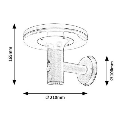 Rabalux - LED Solárne svietidlo so senzorom LED/10W/3,7V IP44