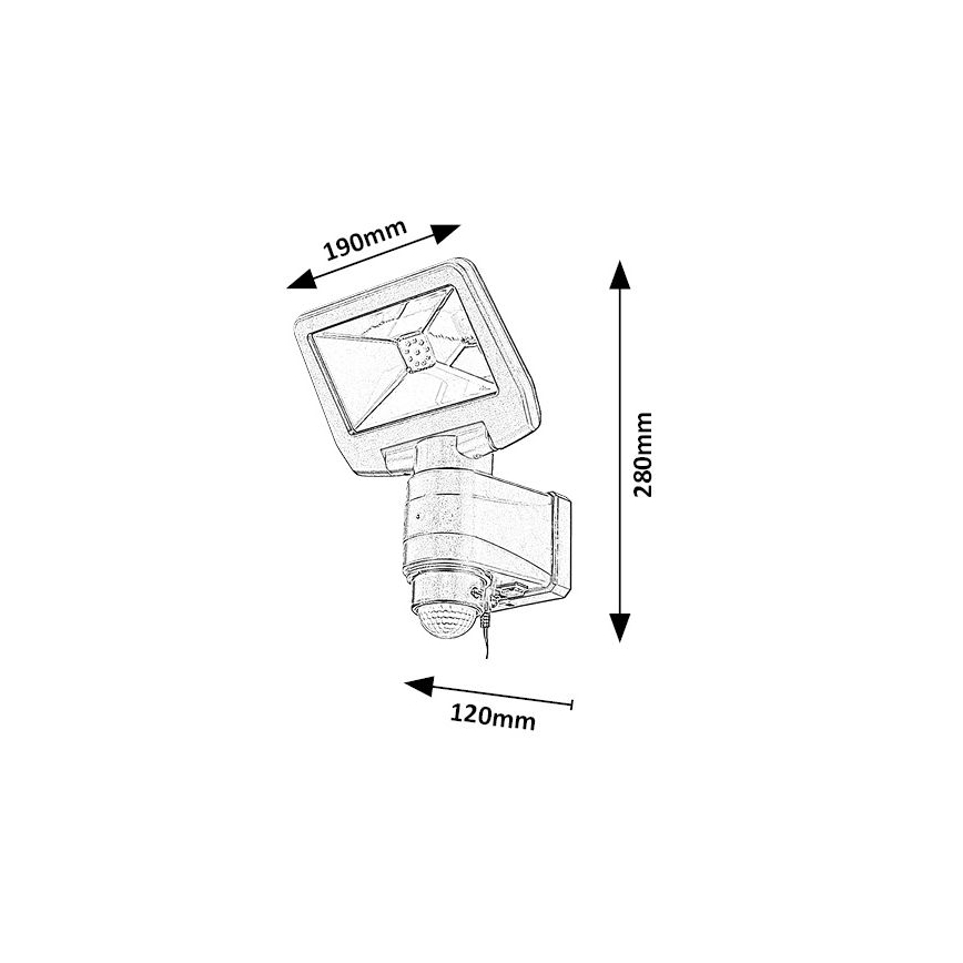 Rabalux - LED Solárny reflektor so senzorom LED/5W/3,7V IP44