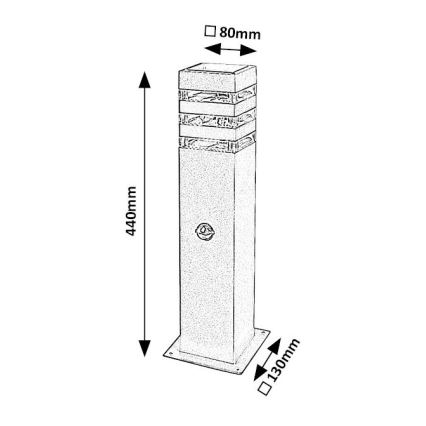 Rabalux - Vonkajšia lampa so senzorom 1xE27/12W/230V IP44