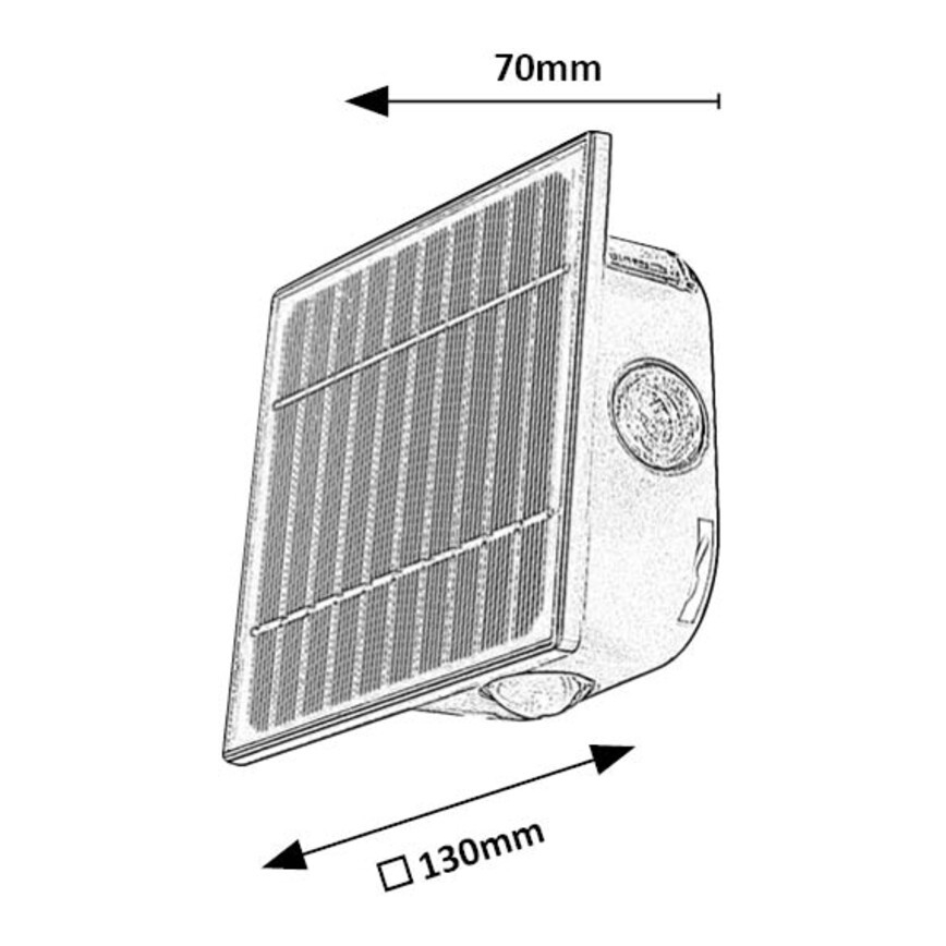 Rabalux - LED Stmievateľné solárne nástenné svietidlo LED/0,5W/3,7V 3000K/6000K IP54