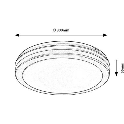 Rabalux - LED Kúpeľňové stropné svietidlo LED/28W/230V IP54 čierna