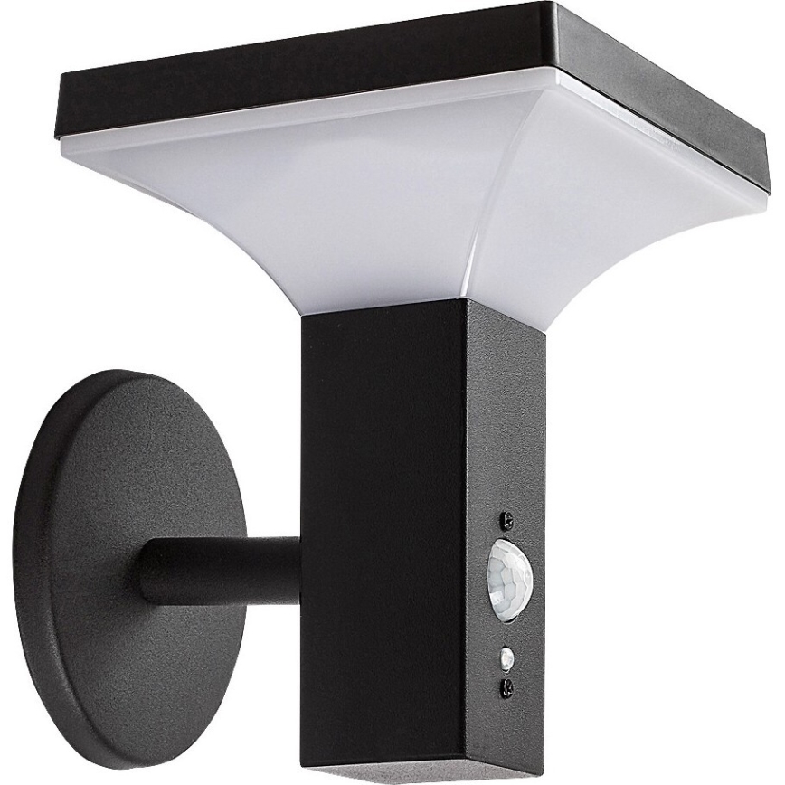 Rabalux - LED solárne nástenné svietidlo so senzorom LED/4W/230V IP44 čierna 2200 mAh