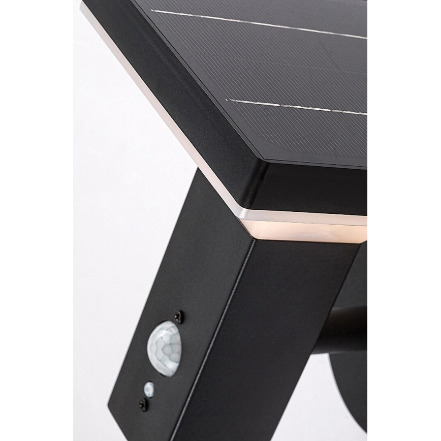 Rabalux - LED solárne nástenné svietidlo so senzorom LED/4W/230V IP44 čierna 2200 mAh
