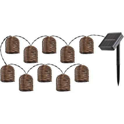 Rabalux - LED solárny reťazec 10xLED/0,6W/1,2V 5 m IP44 600 mAh