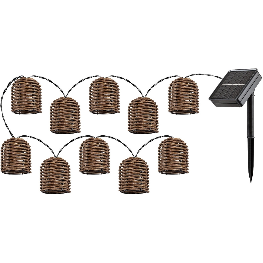 Rabalux - LED solárny reťazec 10xLED/0,6W/1,2V 5 m IP44 600 mAh