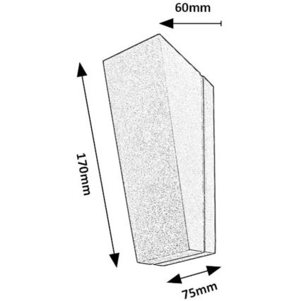 Rabalux - LED Vonkajšie nástenné svietidlo LED/3W/230V IP65 antracit