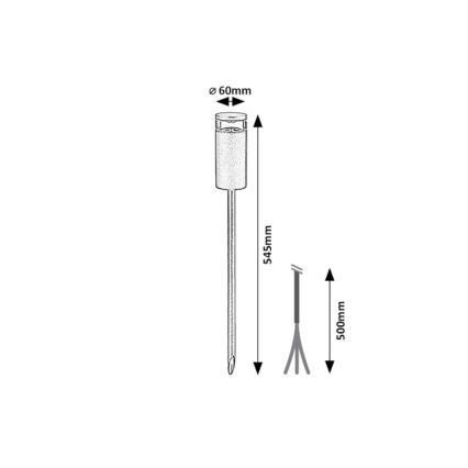 Rabalux - Vonkajšia lampa 1xGU10/10W/230V IP54 54,5 cm antracitová