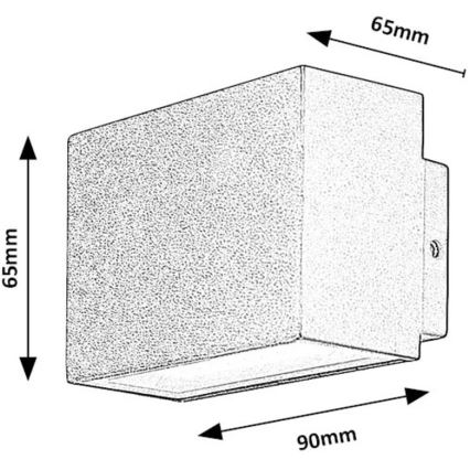 Rabalux - LED Vonkajšie nástenné svietidlo LED/7W/230V IP54 čierna