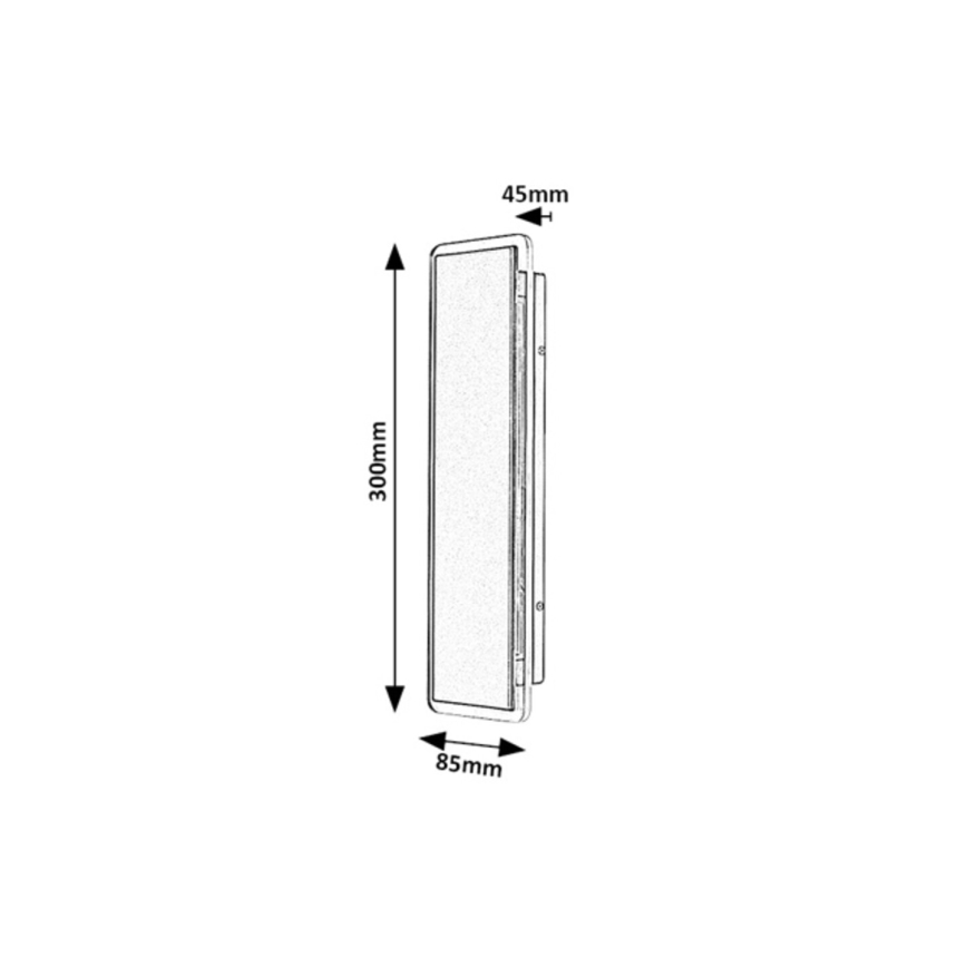 Rabalux - LED vonkajšie nástenné svietidlo LED/18W/230V IP54 čierna