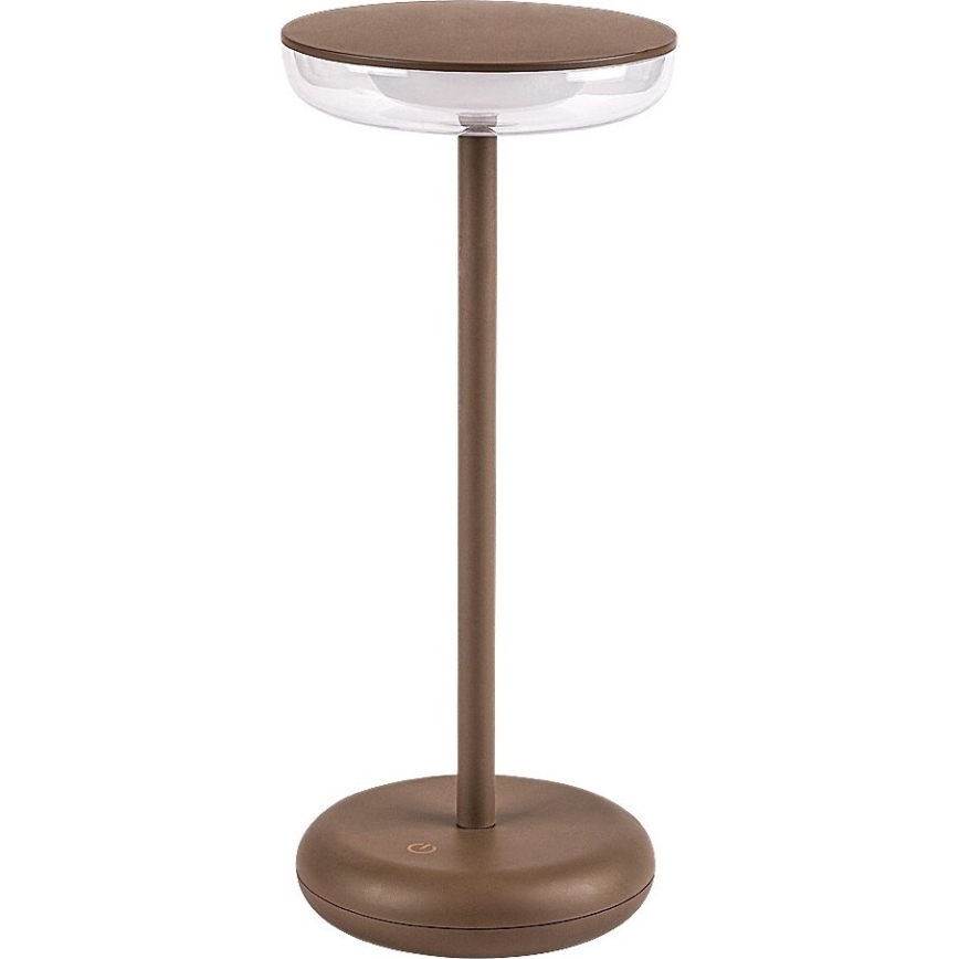 Rabalux - LED Stmievateľná nabíjacia vonkajšia lampa LED/6W/5V IP44 1800 mAh hnedá