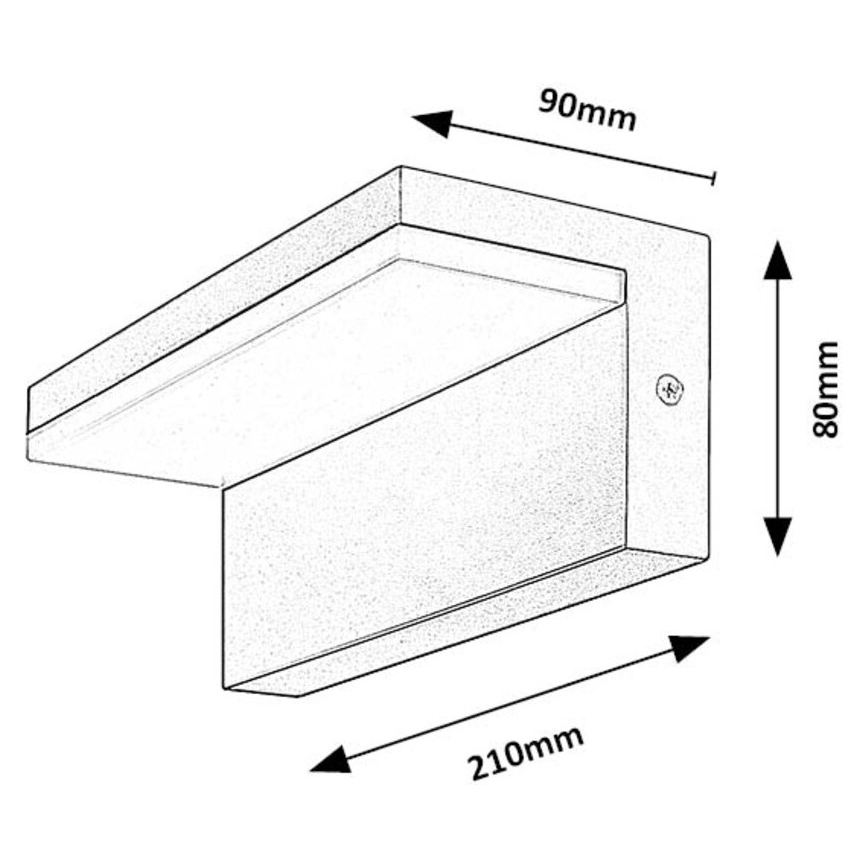 Rabalux - LED Vonkajšie nástenné svietidlo LED/10W/230V IP54 čierna