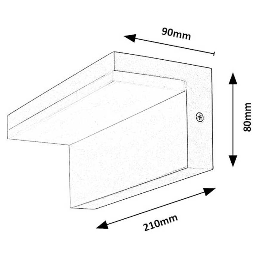 Rabalux - LED Vonkajšie nástenné svietidlo LED/10W/230V IP54 biela