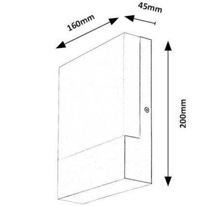 Rabalux - LED Vonkajšie nástenné svietidlo LED/10W/230V IP44 biela