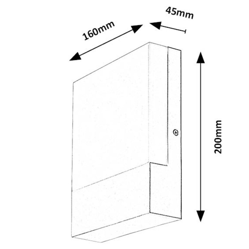 Rabalux - LED Vonkajšie nástenné svietidlo LED/10W/230V IP44 biela
