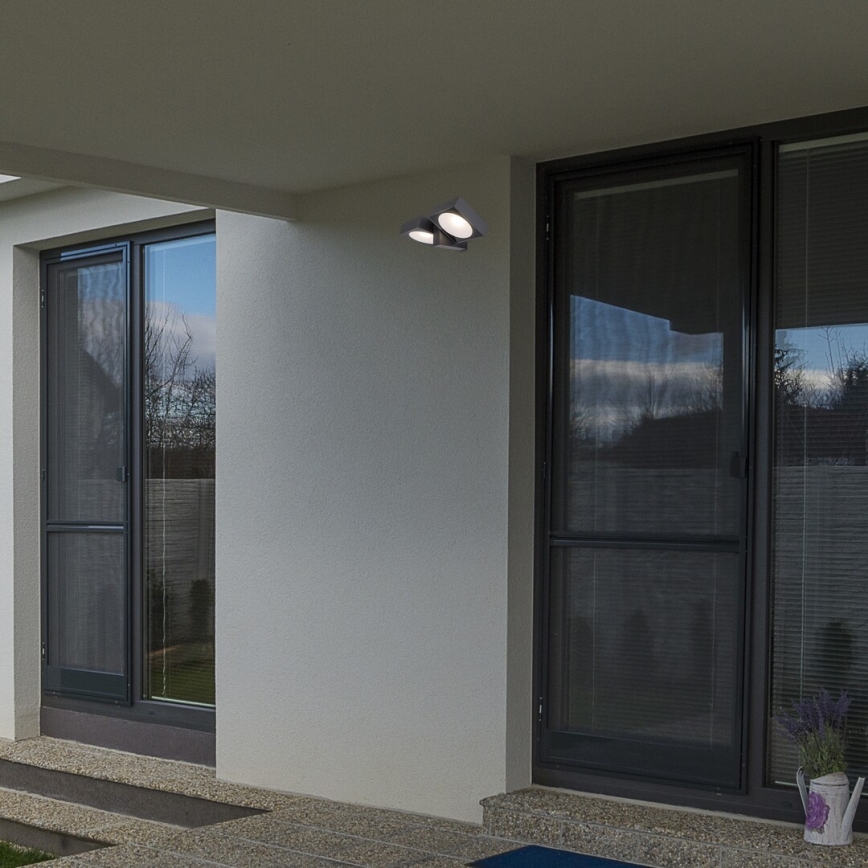 Rabalux - LED Vonkajšie nástenné flexibilné svietidlo 2xLED/7W/230V IP54 antracit