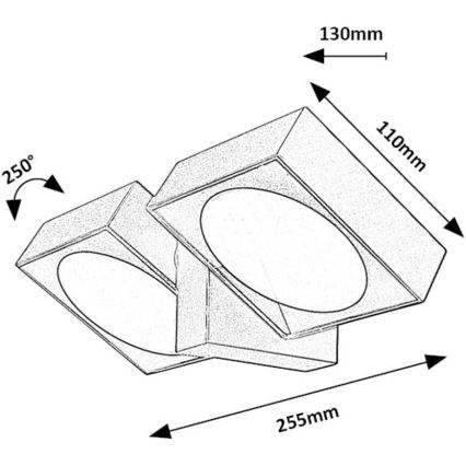 Rabalux - LED Vonkajšie nástenné flexibilné svietidlo 2xLED/7W/230V IP54 antracit