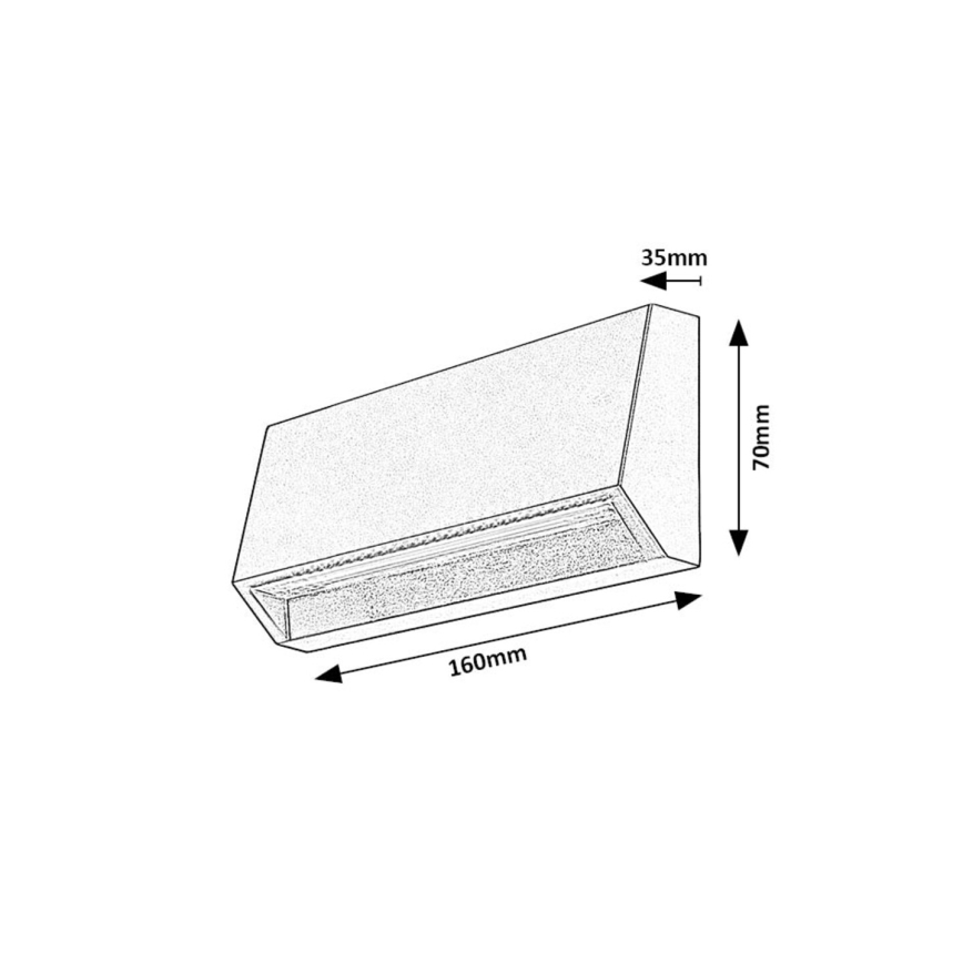 Rabalux - LED Vonkajšie nástenné svietidlo LED/3W/230V IP54