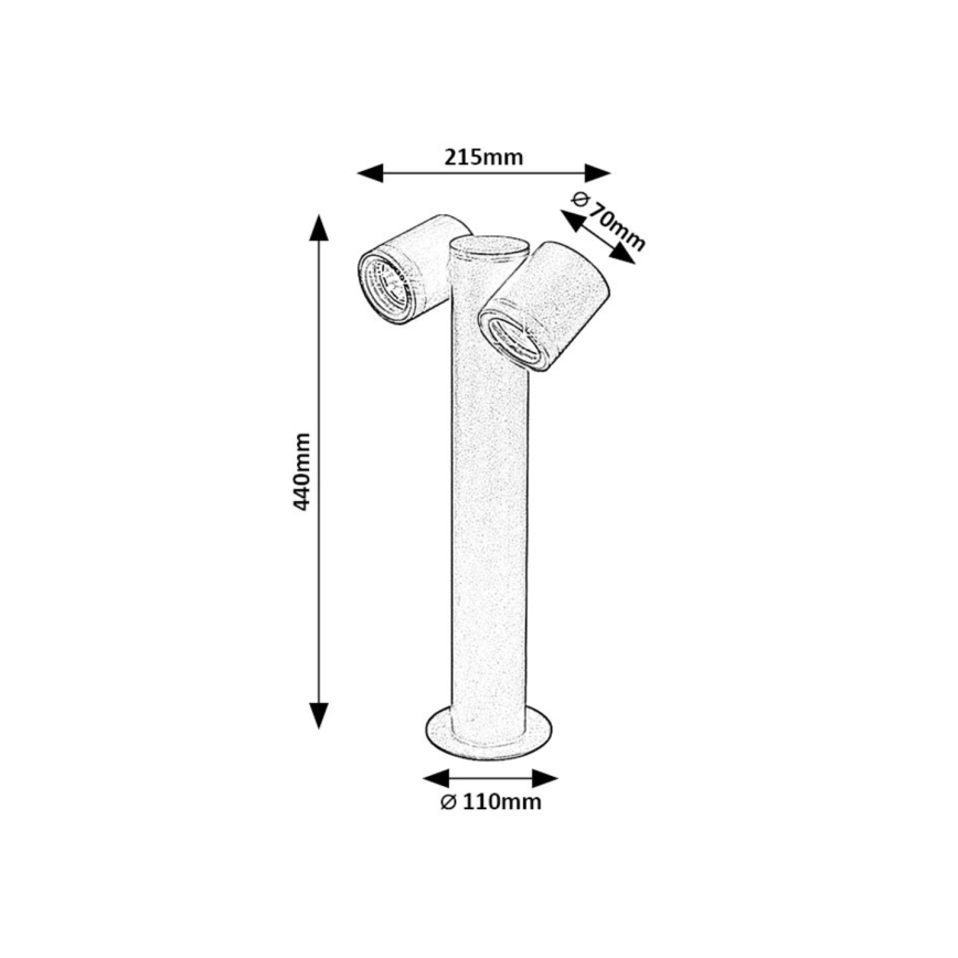 Rabalux - Vonkajšia lampa 2xGU10/35W/230V IP44