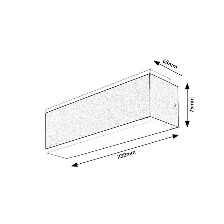 Rabalux - LED Vonkajšie nástenné svietidlo LED/12W/230V IP54