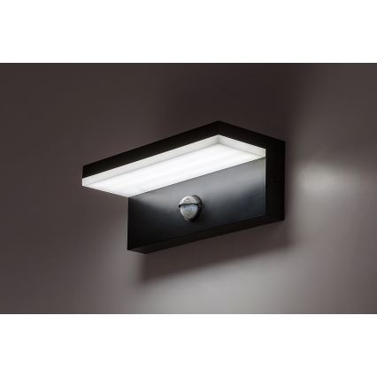 Rabalux - LED Vonkajšie nástenné svietidlo so senzorom LED/9W/230V 2700/4000/6500K IP54 čierna