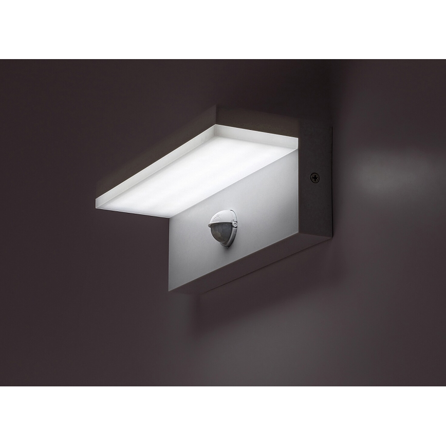 Rabalux - LED Vonkajšie nástenné svietidlo so senzorom LED/9W/230V 2700/4000/6500K IP54 biela