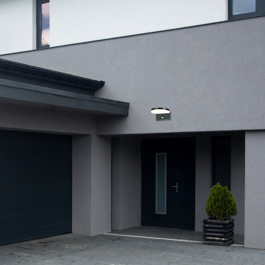 Rabalux - LED Vonkajšie nástenné svietidlo so senzorom LED/9W/230V 2700/4000/6500K IP54 čierna