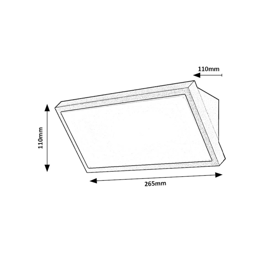 Rabalux - LED Vonkajšie nástenné svietidlo LED/18W/230V 2700/4000/6500K IP65
