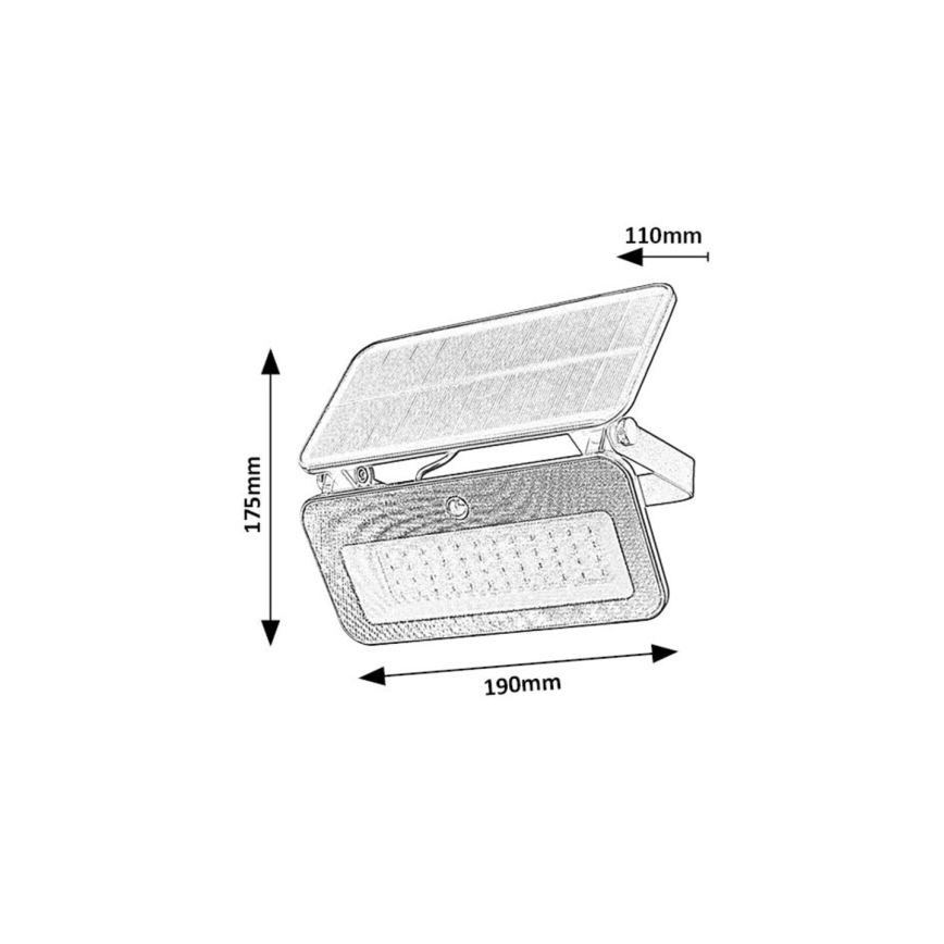 Rabalux - LED solárny reflektor so senzorom LED/8W/3,7V 3000/4000/6500K IP65 2600 mAh