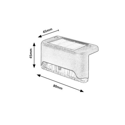 Rabalux - Sada 4x solárne LED nástenné svietidlo so súmrakovým senzorom LED/0,06W/1,2V 300 mAh IP44