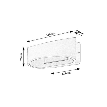 Rabalux - LED vonkajšie nástenné svietidlo LED/9W/230V IP54 biela