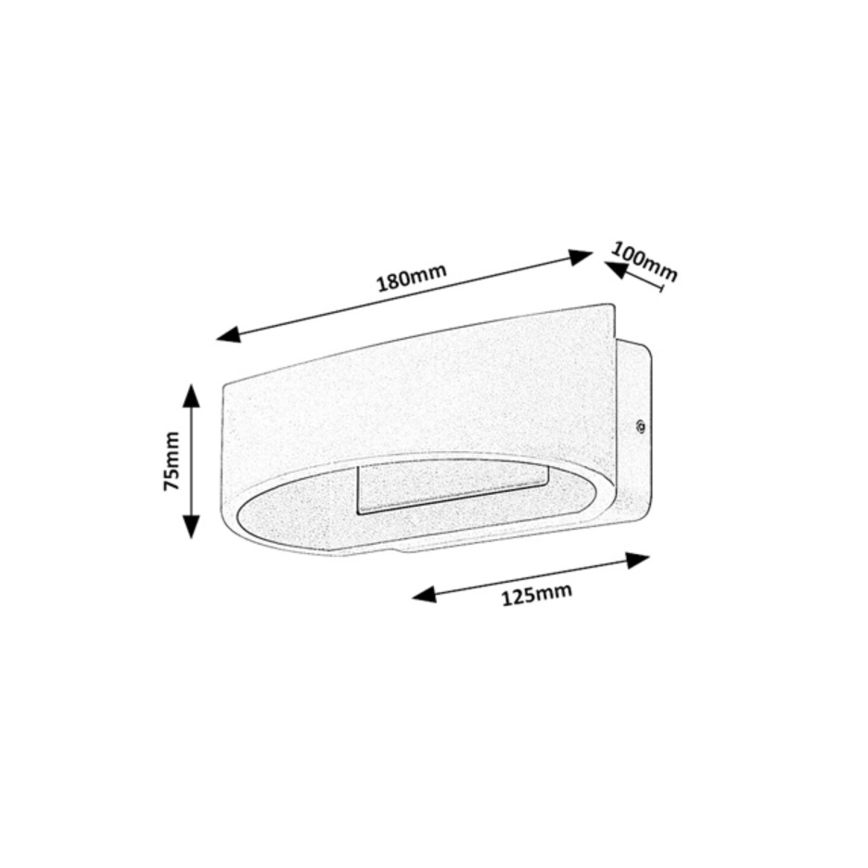 Rabalux - LED vonkajšie nástenné svietidlo LED/9W/230V IP54 biela
