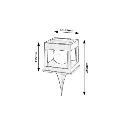 Rabalux - LED solárne svietidlo LED/0,3W/3,7V IP44 800 mAh