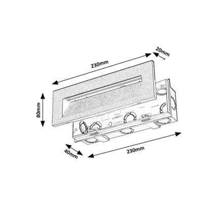 Rabalux - LED vonkajšie nástenné svietidlo LED/6W/230V IP65 čierne