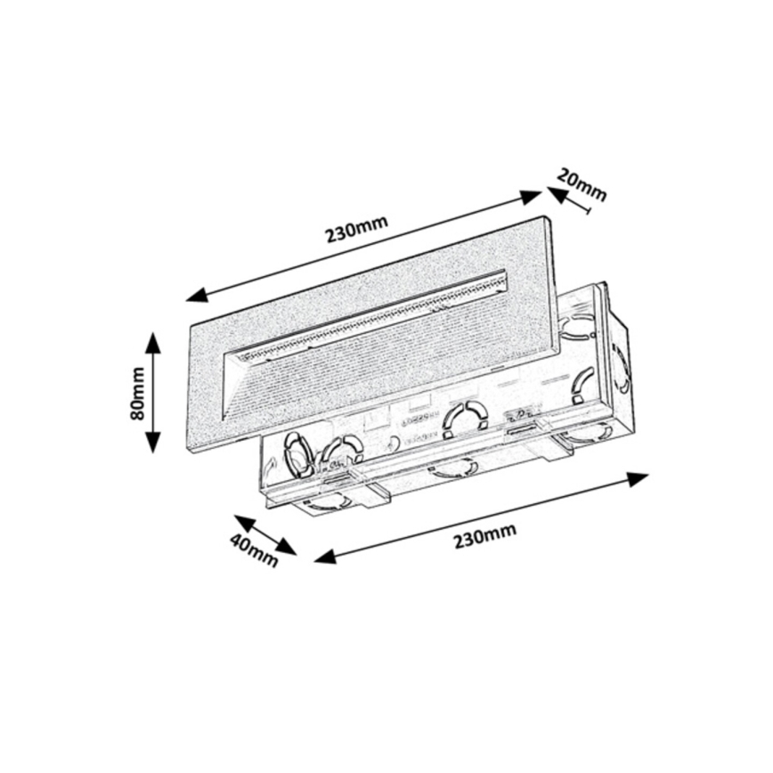Rabalux - LED vonkajšie nástenné svietidlo LED/6W/230V IP65 čierne
