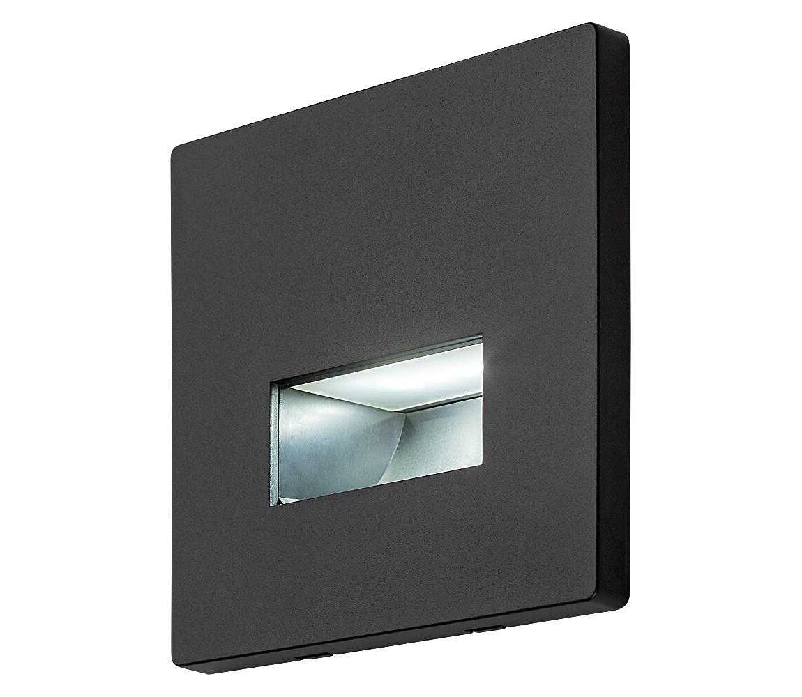 Rabalux 77195 - LED schodiskové svietidlo LUNCA LED/1W/230V 3000/4500/6500K čierne 77195