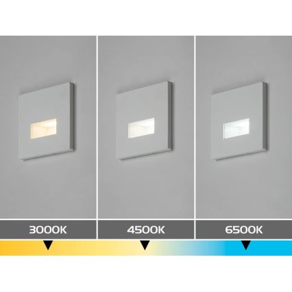 Rabalux - LED schodiskové svietidlo LED/1W/230V 3000/4500/6500K biela