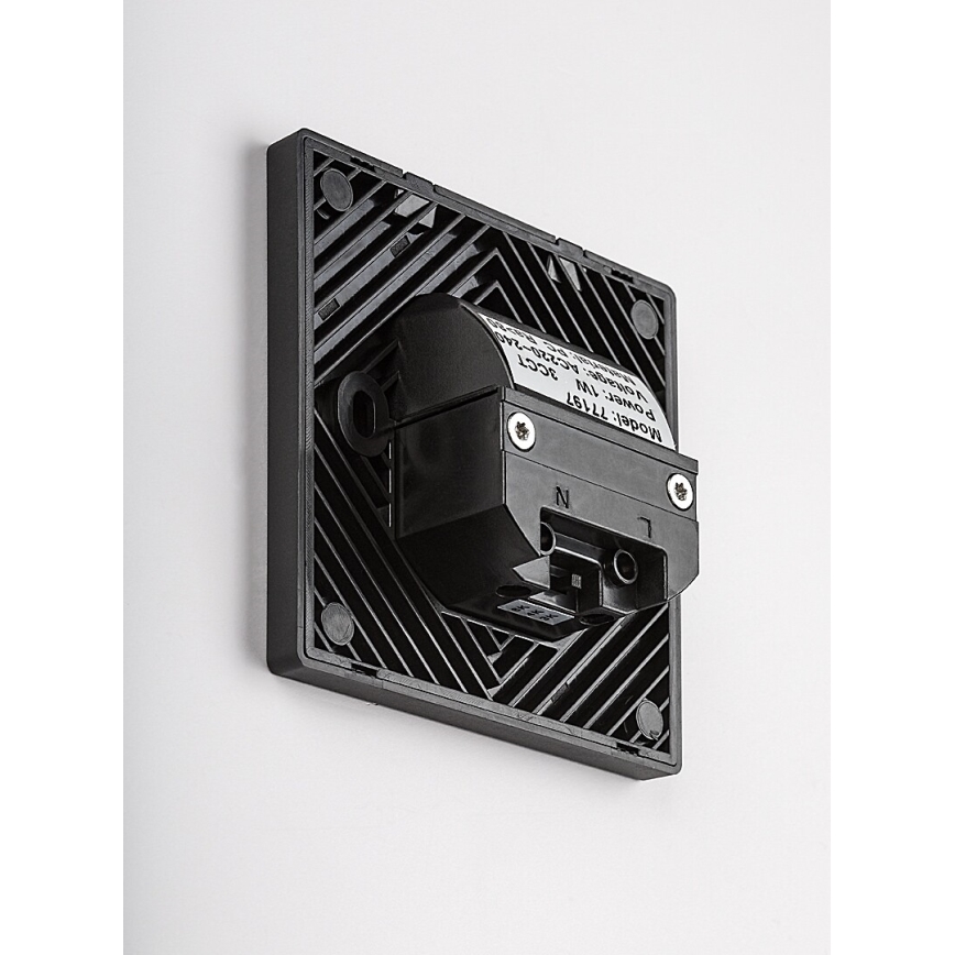Rabalux - LED schodiskové svietidlo so snímačom pohybu a súmraku LED/1W/230V 3000/4500/6500K čierne
