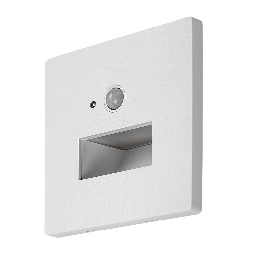 Rabalux - LED schodiskové svietidlo so senzorom pohybu a súmraku LED/1W/230V 3000/4500/6500K biela