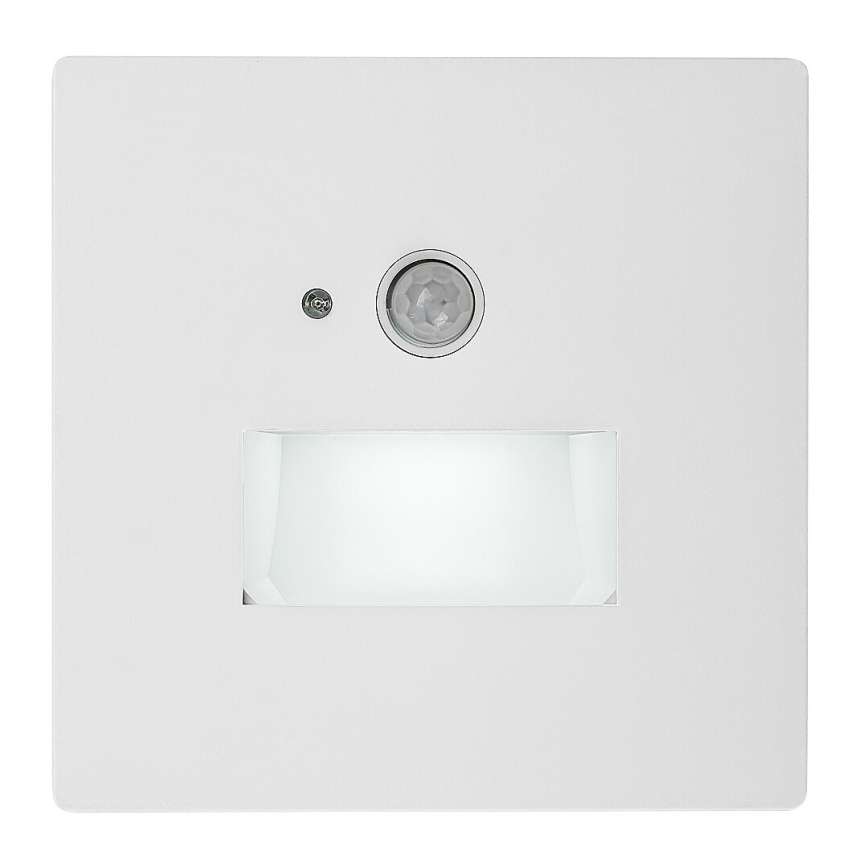 Rabalux - LED schodiskové svietidlo so senzorom pohybu a súmraku LED/1W/230V 3000/4500/6500K biela