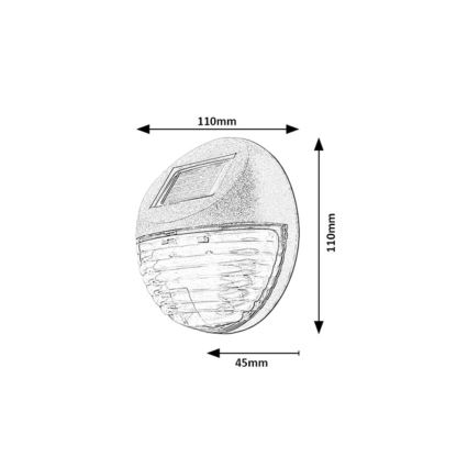 Rabalux - SADA 2x LED solárne nástenné svietidlo LED/0,06W/1,2V 300 mAh IP44
