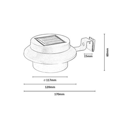 Rabalux -SADA 2x LED Solárne nástenné svietidlo LED/0,06W/1,2V 300 mAh IP44