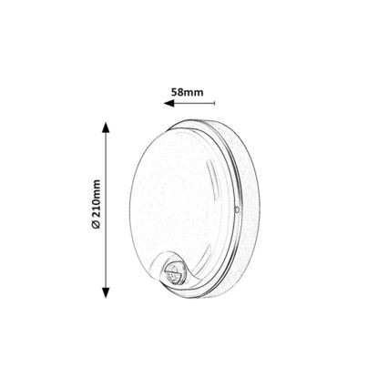 Rabalux - Vonkajšie LED nástenné svietidlo so senzorom LED/18W/230V IP65 biela