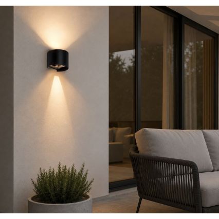 Rabalux - LED vonkajšie nástenné svietidlo LED/5W/230V 2700/4000/6500K IP54 čierna