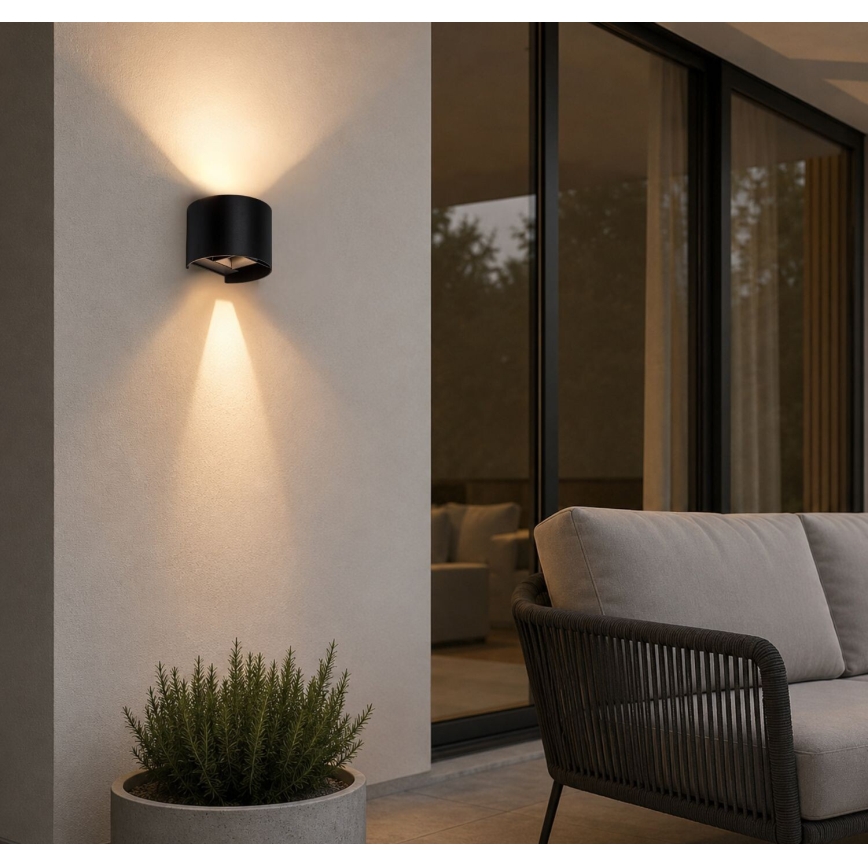 Rabalux - LED vonkajšie nástenné svietidlo LED/5W/230V 2700/4000/6500K IP54 čierna