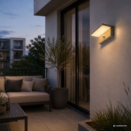 Rabalux - LED vonkajšie nástenné svietidlo so senzorom LED/9W/230V IP54 béžové