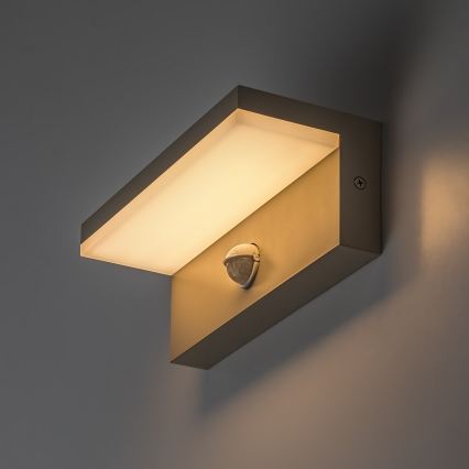 Rabalux - LED vonkajšie nástenné svietidlo so senzorom LED/9W/230V IP54 béžové