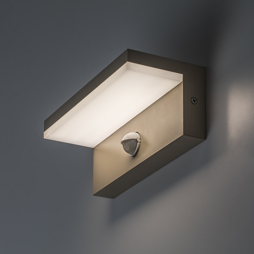 Rabalux - LED vonkajšie nástenné svietidlo so senzorom LED/9W/230V IP54 béžové
