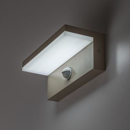 Rabalux - LED vonkajšie nástenné svietidlo so senzorom LED/9W/230V IP54 béžové