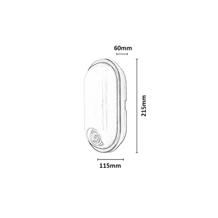 Rabalux - LED vonkajšie stropné svietidlo so senzorom LED/15W/230V IP65 biele