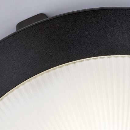 Rabalux - Zunanja stropna svetilka s senzorjem gibanja 1xE27/9W/230V IP65 premer 30 cm črna